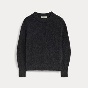 Everlane Alpaca Cocoon Crew in Heathered Black